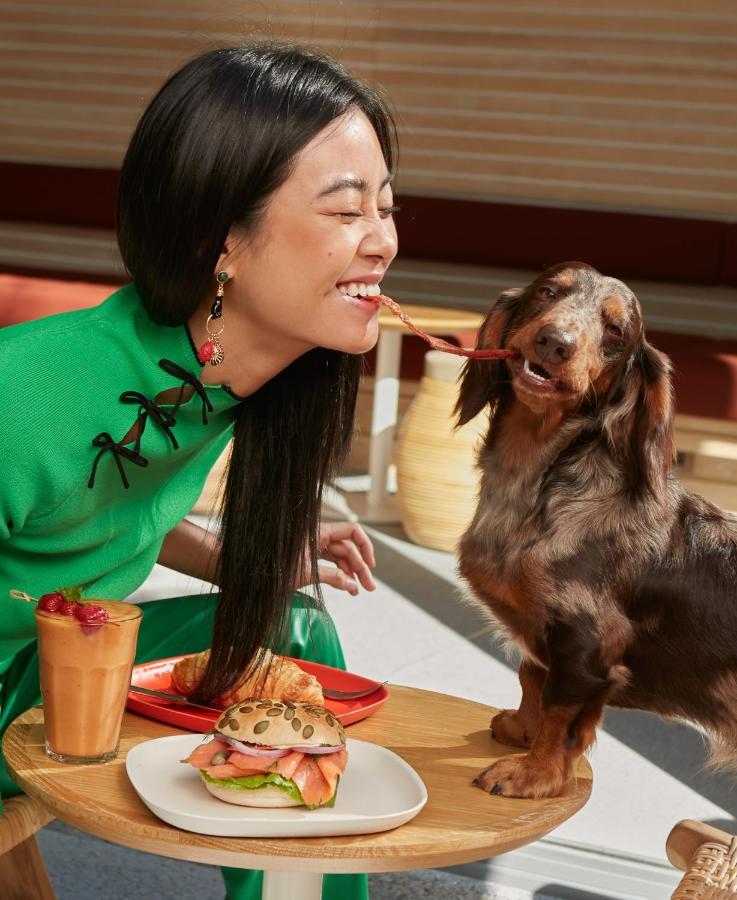 فندق The Standard, هوا هين المظهر الخارجي الصورة A woman feeding her dog